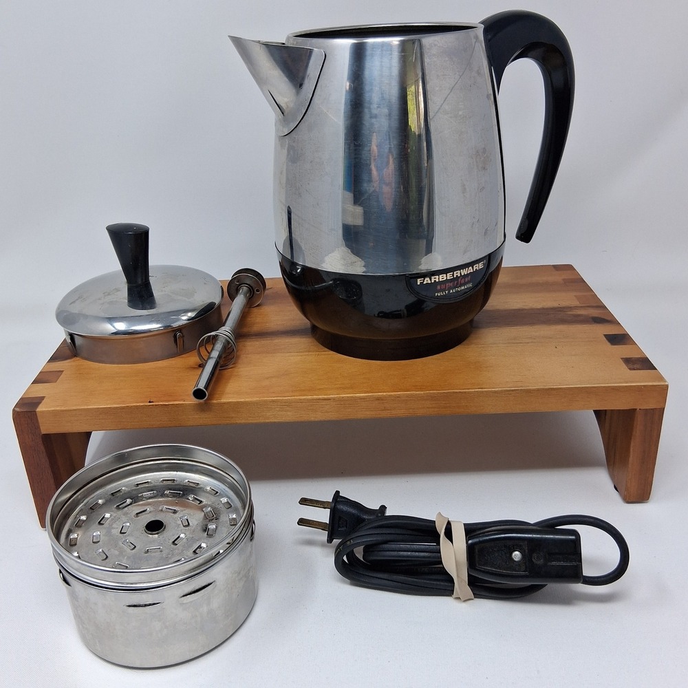 Farberware Superfast 2-4 Cup Electric Percolator Model 174B Stainless Steel USA